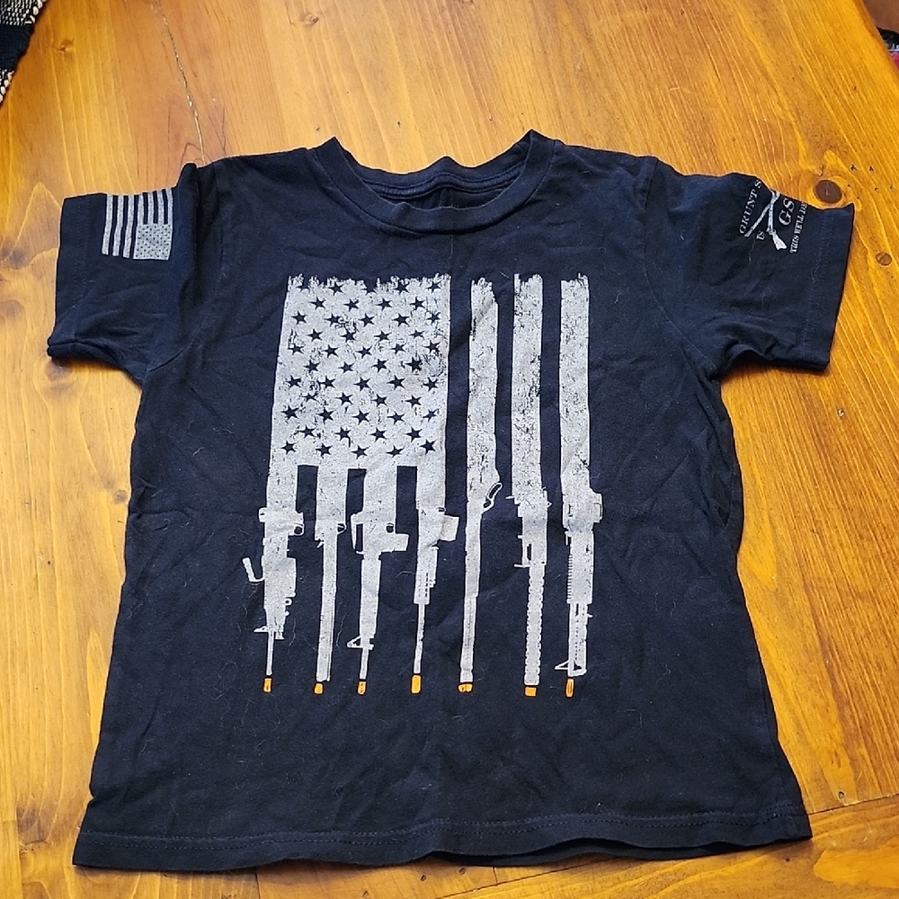 Black Graphic Kids T-Shirt